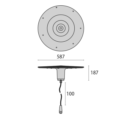 Performance in Light LED-Park- und Wegeleuchte 4000K dimmbar 1-10V 303814