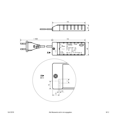 EVN Lichttechnik LED-Netzgerät 12VDC 1-36 Watt SLK 120 36