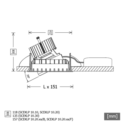 LTS Licht&Leuchten LED-Einbaustrahler Scene1 830 35° SCEKLP 10.3040.35 weiß
