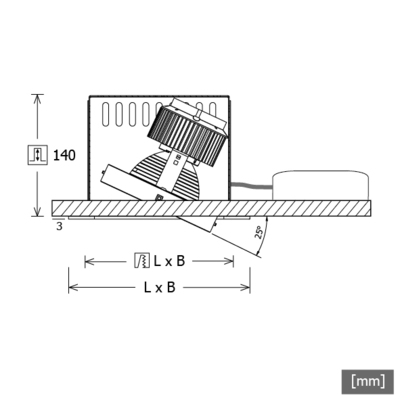 LTS Licht&Leuchten LED-Einbaustrahler Scene2 830 35° D140 SCEKLP 20.2030.35 sw