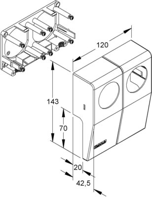 HKL Geräteeinbautank cws Kanal-System SDK 5002.6