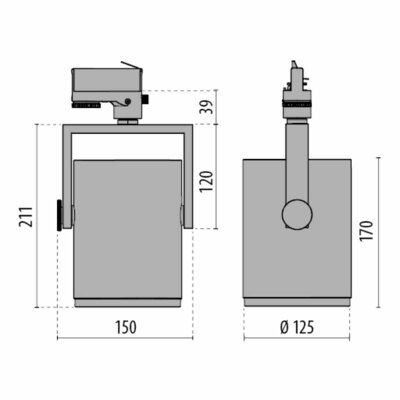 Performance in Light LED-Stromschienenstrahler 3000K Konverter spot 8427453383380