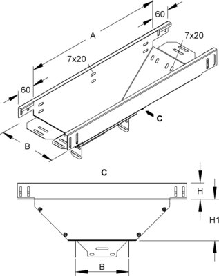 Niedax Abgangstrichter-Set RTL 60.120