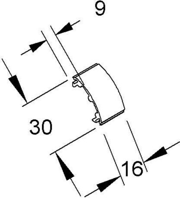 HKL Halteklammer Eckkanal-System EDK 638/35