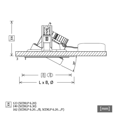 LTS Licht&Leuchten LED-Einbaustrahler Scene6 830 45° D154 SCEKLP 6.3030.45 si