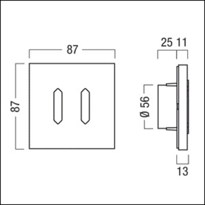 Zumtobel Group Wipptaster 2-fach ch anthrazit LM-RCB2 Li