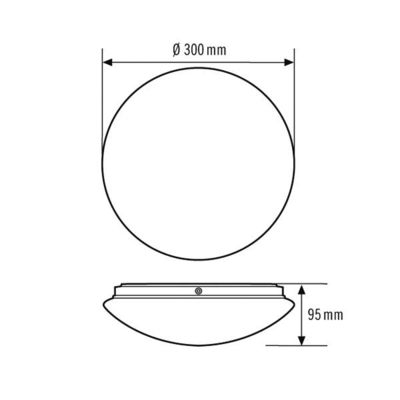 ESYLUX LED-Rundleuchte 3000K IP44 ELLENWCL #EO10850097