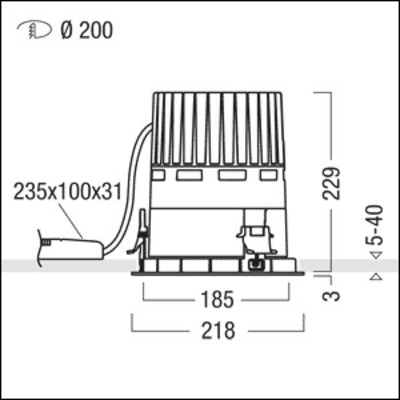 Zumtobel Group LED-Downlight 3000K PANOS INF #60816733