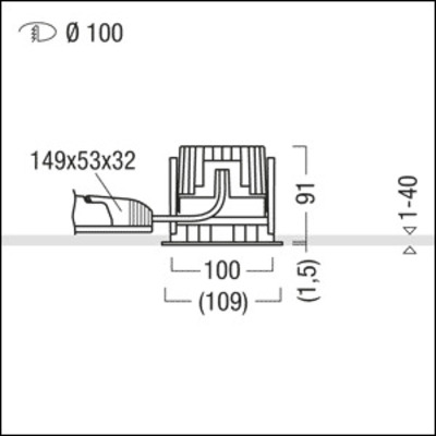 Zumtobel Group LED-Downlight 3000K PANOS INF #60816784