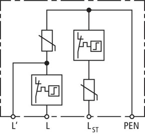 DEHN Überspannungsableiter Typ 2 DEHNcord, 2-p. DCOR L 2P 275 SO LT