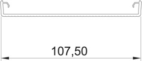 OBO Bettermann Vertr Oberteil für Systemöffnung 110x2000mm, PVC OT3K GEKK110RW