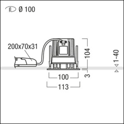 Zumtobel Group LED-Downlight 3000K PANOS INF #60817503