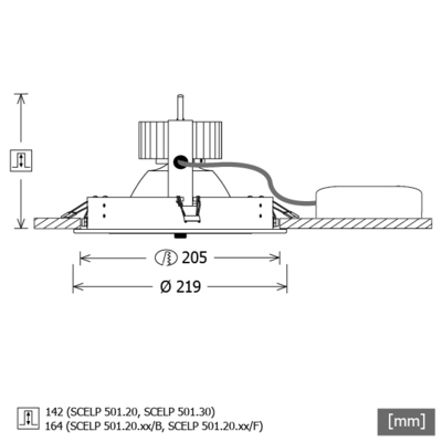 LTS Licht&Leuchten LED-Einbaustrahler Scene5 840 15° D219 SCELP 501.3040.15 sw