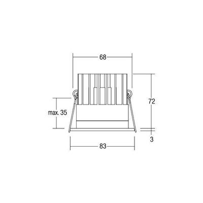 Brumberg Leuchten LED-Einbauleuchte 500mA, 3000K, w/s 12035553