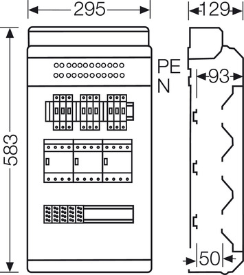 Hensel Ladeverteiler f.3 Ladep. a 11kW KV EV 11kW 3100