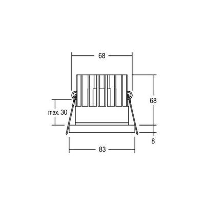 Brumberg Leuchten LED-Einbauleuchte 500mA 3000K, IP54 12270183