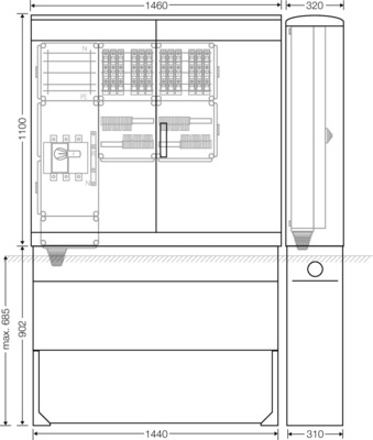 Hensel Ladeverteiler f.12 Ladep. a 11kW Mi EV 11kW 12010
