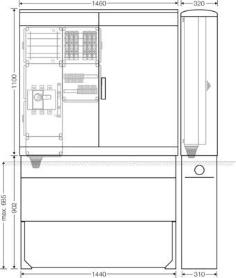 Hensel Ladeverteiler f.6 Ladep. a 11kW Mi EV 11kW 6010