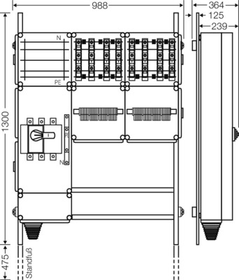 Hensel Ladeverteiler f.8 Ladep. a 22kW Mi EV 22kW 8000