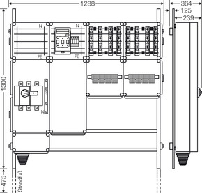 Hensel Ladeverteiler f.8 Ladep. a 22kW Mi EV 22kW 8001