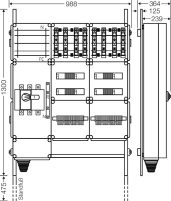Hensel Ladeverteiler f.8 Ladep. a 22kW Mi EV 22kW 8100