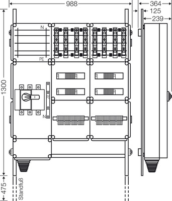 Hensel Ladeverteiler f.8 Ladep. a 22kW Mi EV 22kW 8100