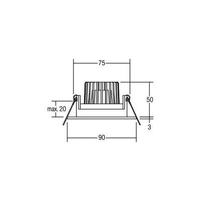 Brumberg Leuchten LED-Einbauleuchte IP65 350mA, 3000K, silber 13368683