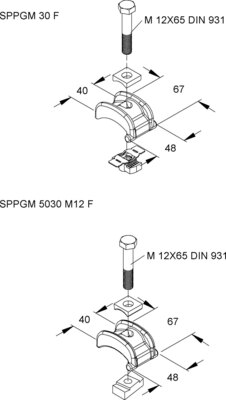 Niedax Spannpratze 1 Paar SPPGM 30 F (1Paar)