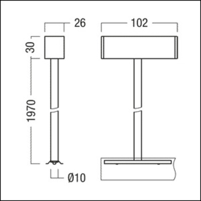 Zumtobel Group Pendelrohrabhängung (Set), silber SUP2 TRACK #60210829