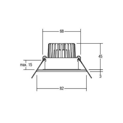 Brumberg Leuchten LED-Einbauleuchte 230V 3000K,V4A,IP54 38004223