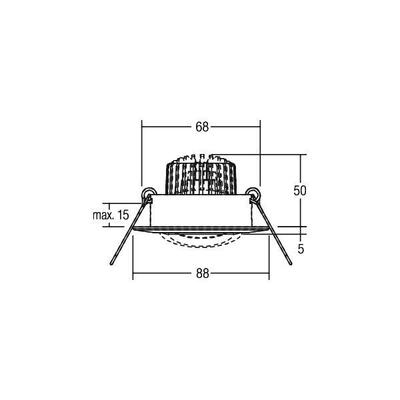 Brumberg Leuchten LED-Einbaustrahler 230V 3000K chrom 38141023