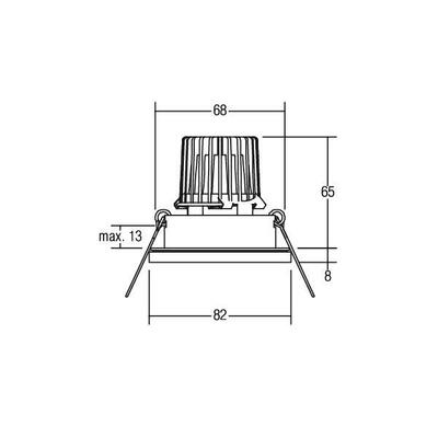 Brumberg Leuchten LED-Einbaudownlight 230V 3000K weiss 38149073