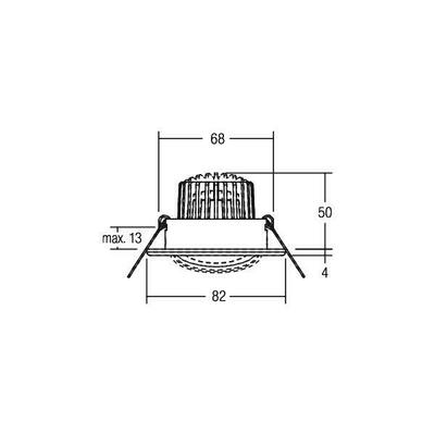 Brumberg Leuchten LED-Einbaustrahler 230V 3000K, gold 38180053