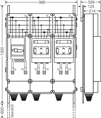 Hensel Ladeverteiler b. z. 2 Ladepunkte Mi EV 200kW 2000