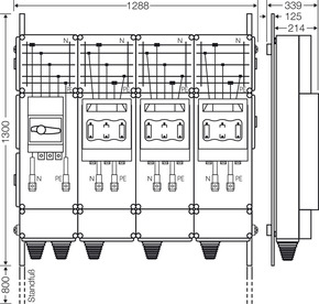 Hensel Ladeverteiler b. z. 3 Ladepunkte Mi EV 200kW 3000