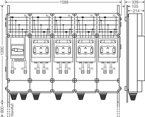 Hensel Ladeverteiler b. z. 4 Ladepunkte Mi EV 200kW 4000
