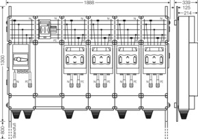 Hensel Ladeverteiler b. z. 4 Ladepunkte Mi EV 200kW 4001