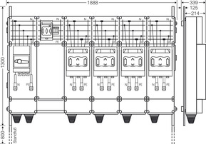 Hensel Ladeverteiler b. z. 4 Ladepunkte Mi EV 200kW 4001