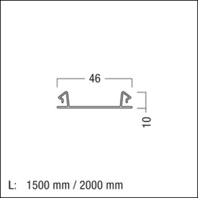Zumtobel Group Abdeckstreifen silber TECTON T/KK#22170179