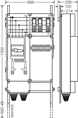 Hensel Ladeverteiler b. z. 3 Ladepunkte Mi EV 43kW 3000