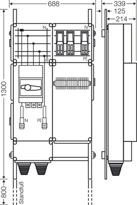 Hensel Ladeverteiler b. z. 3 Ladepunkte Mi EV 43kW 3000