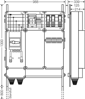 Hensel Ladeverteiler b. z. 3 Ladepunkte Mi EV 43kW 3001