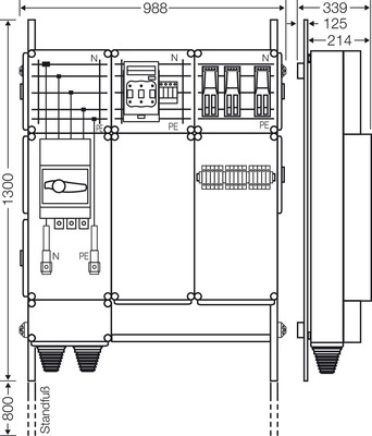 Hensel Ladeverteiler b. z. 3 Doppelladepu Mi EV 44kW 3001