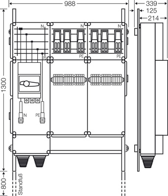 Hensel Ladeverteiler b. z. 6 Doppelladepu Mi EV 44kW 6000
