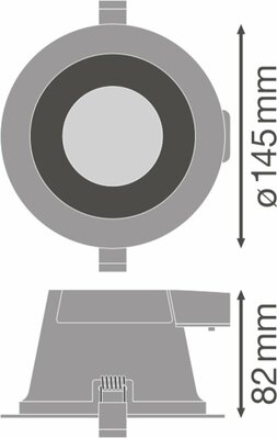 Ledvance LED-Downlight IP54 3000/4000/5700K DLC.DN13013 3CCTIP54