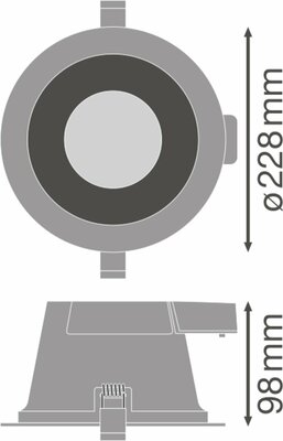 Ledvance LED-Downlight IP54 3000/4000/5700K DLC.DN20520 3CCTIP54