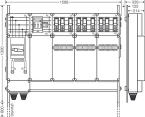 Hensel Ladeverteiler b. z. 9 Doppelladepu Mi EV 44kW 9001