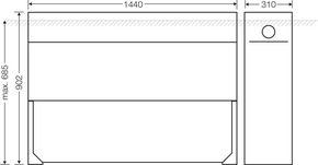 Hensel Aufbausockel f. Außenschrank Mi EV MB 1