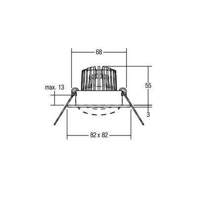 Brumberg Leuchten LED-Einbaustrahler 230V 3000K nickel 38305153