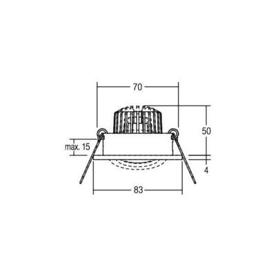 Brumberg Leuchten LED-Einbaustrahler 230V 3000K, nickel matt 38326153
